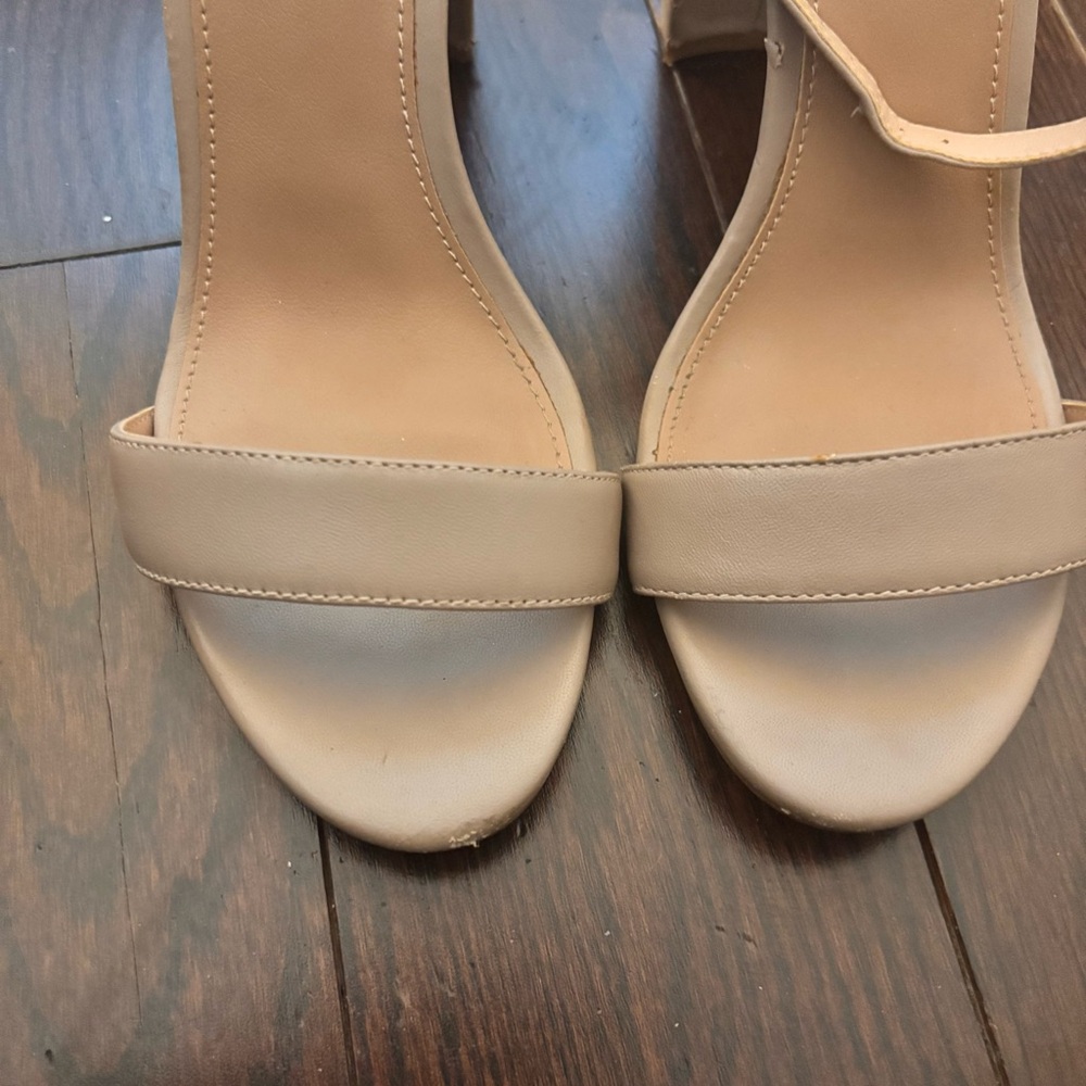 Steve Madden Nude Heeled Sandals - Picture 2 of 7